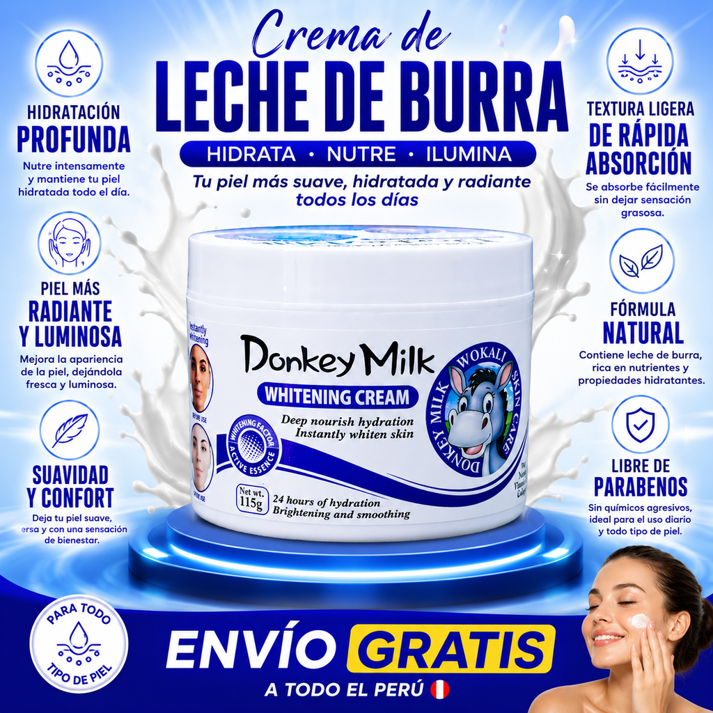 CREMA BLANQUEADORA DE LECHE DE BURRA