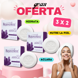 JABON REJUVENECEDOR DE ARROZ CON ÁCIDO HIALURÓNICO (PROMOCIÓN 3X2)