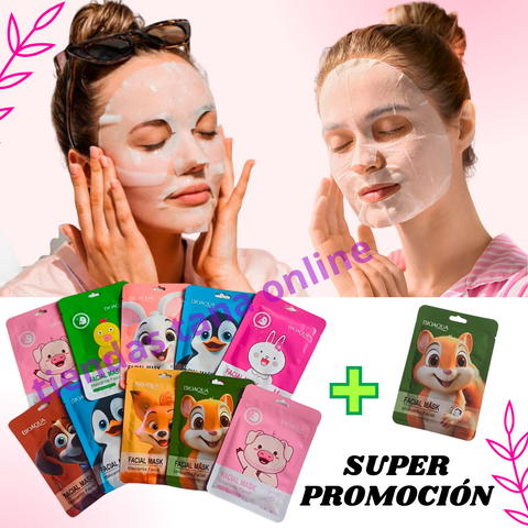 Image of PACK DE 10 MASCARILLAS FACIALES + 1 DE REGALO