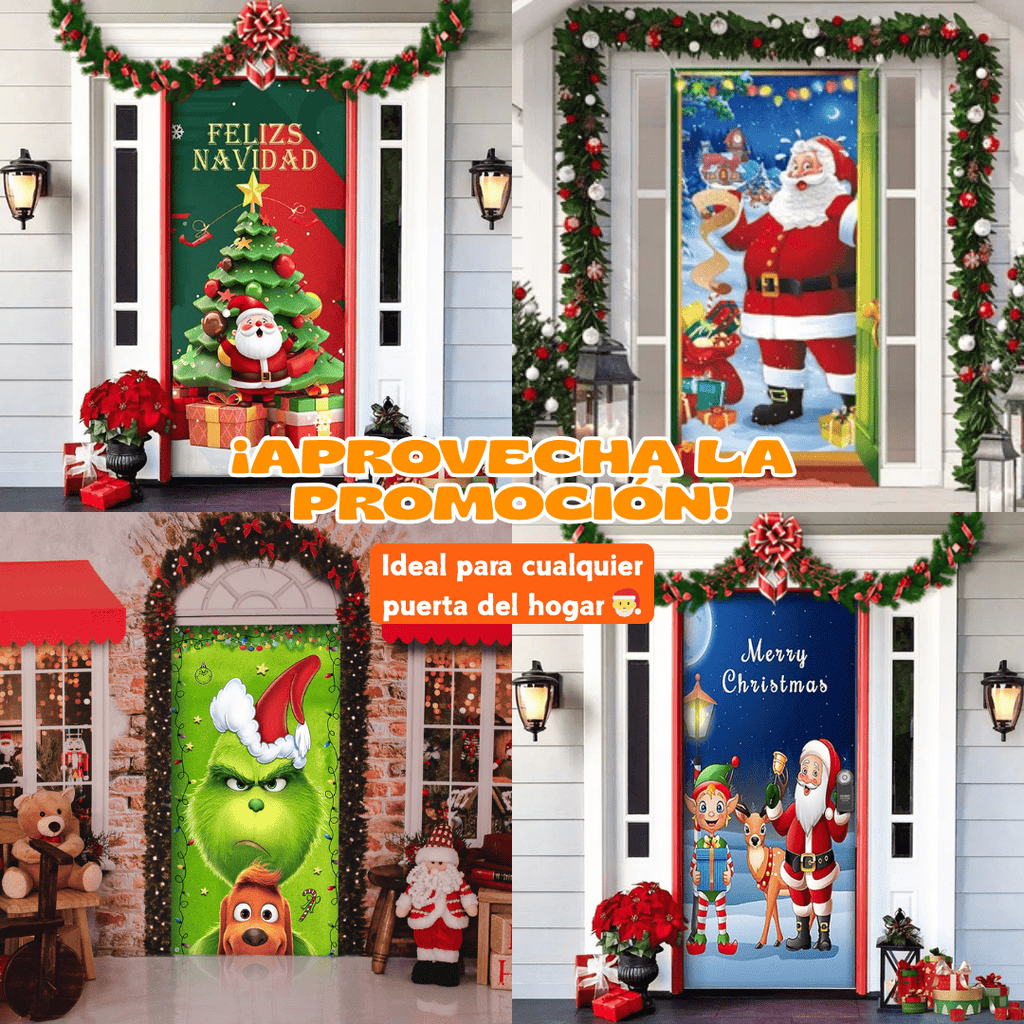 🎄FORRO NAVIDEÑO PARA PUERTA🏠