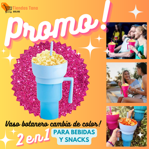 Image of VASO BOTANERO 2 EN 1 para bebidas y snacks